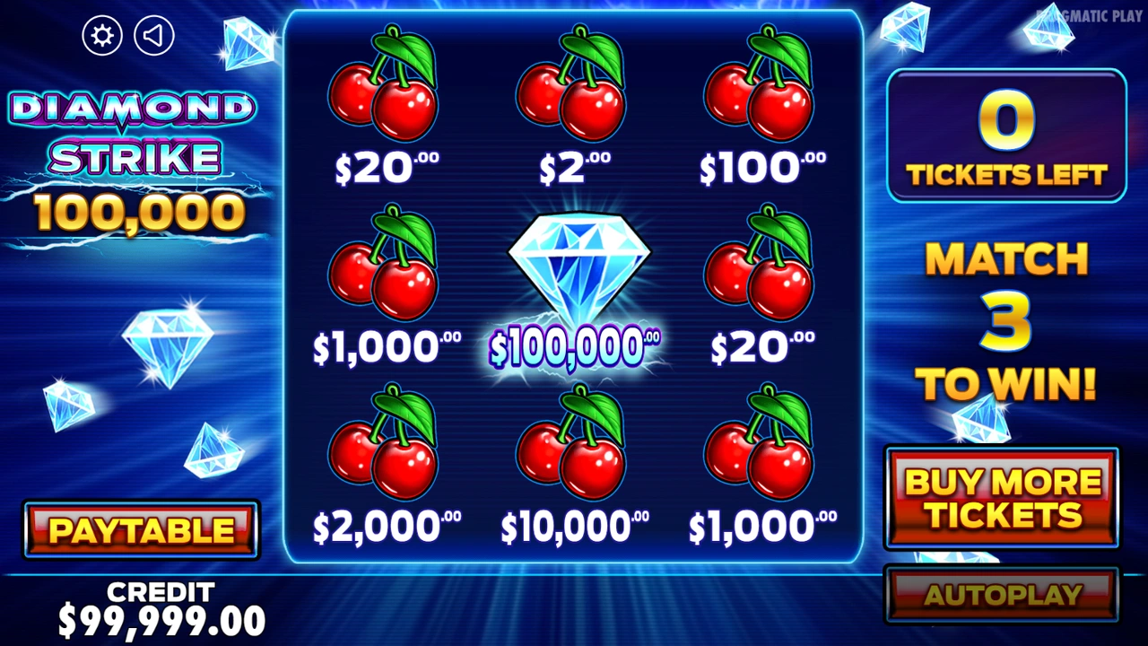 Diamond Strike Scratchcard free slot demo