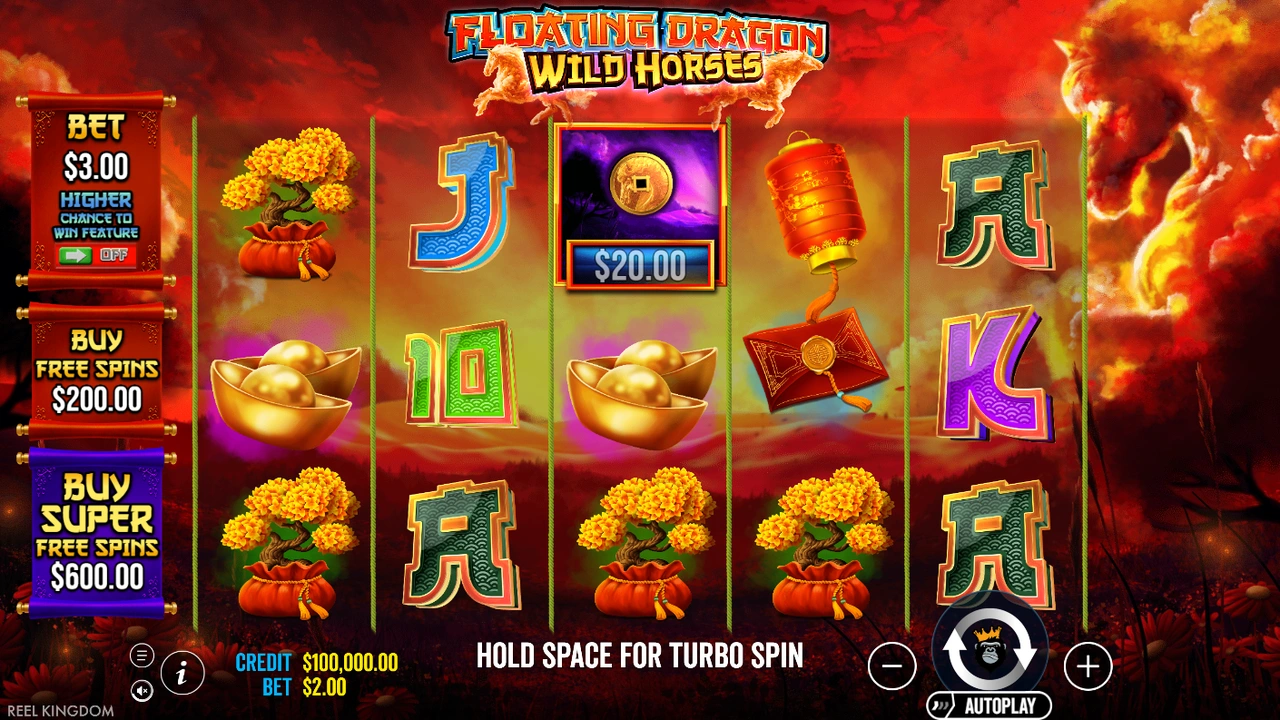 Floating Dragon Wild Horses free slot demo