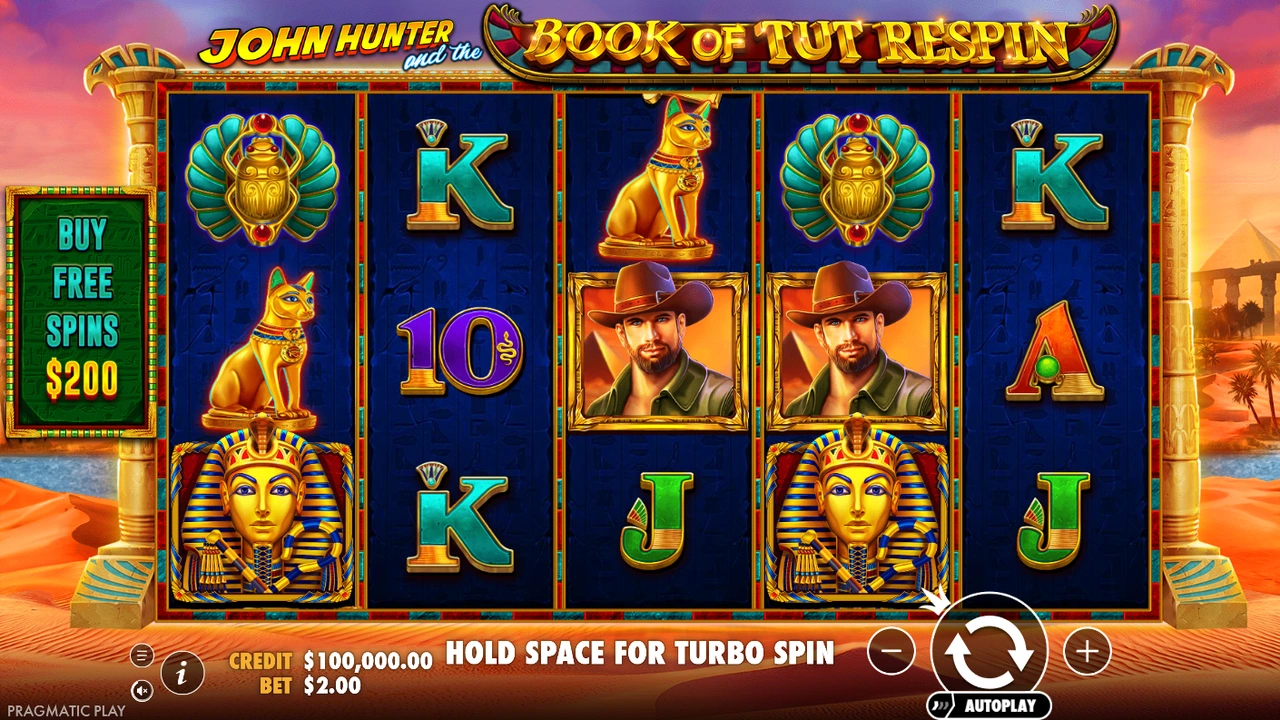 John Hunter and the Book of Tut Respin™ free slot demo