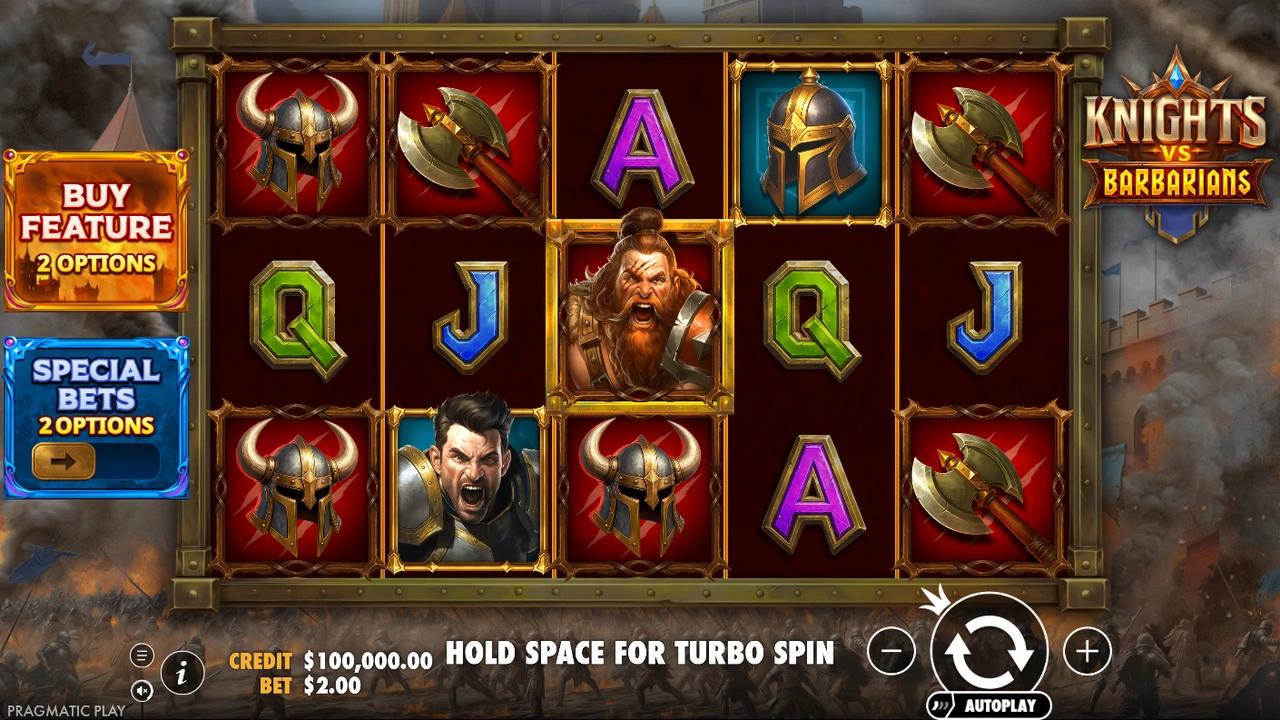 Knights vs Barbarians free slot demo