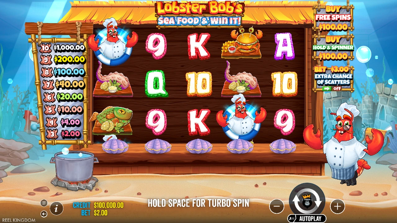 Lobster Bob’s Sea Food and Win It free slot demo