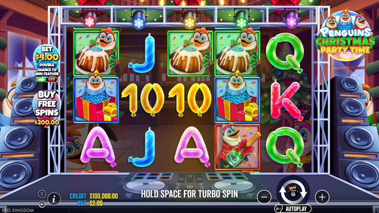 Penguins Christmas Party Time free slot demo