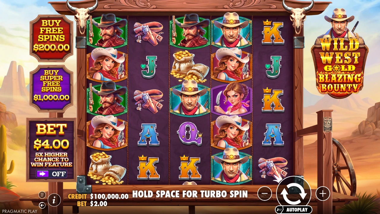 Wild West Gold Blazing Bounty free slot demo