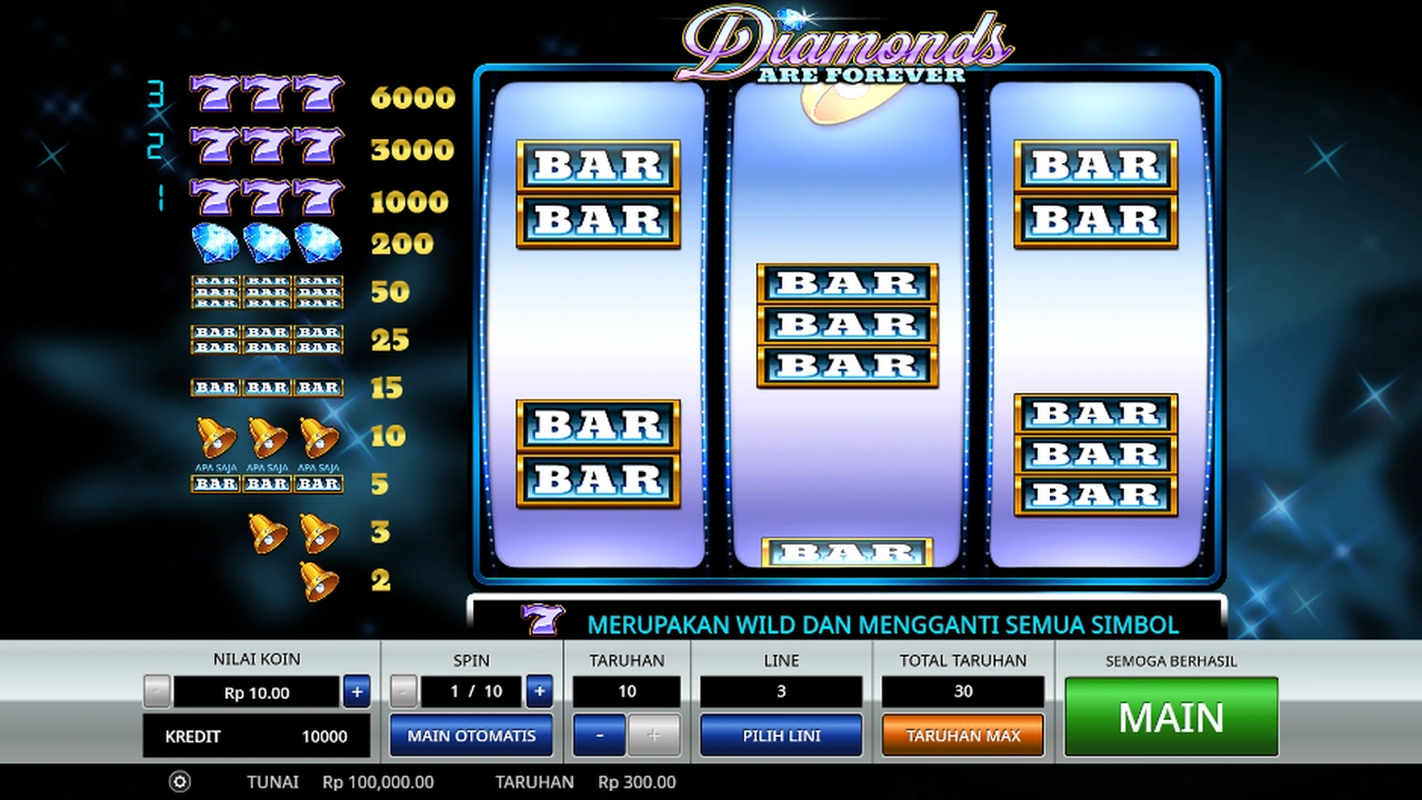 Diamonds are Forever 3 Lines™ free slot demo